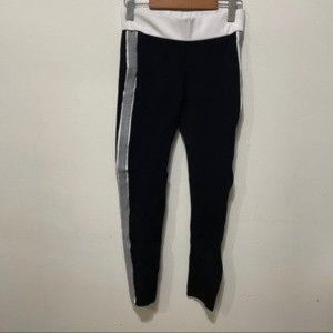 zara trafaluc legging collection size s black elastic waist plaid side panel